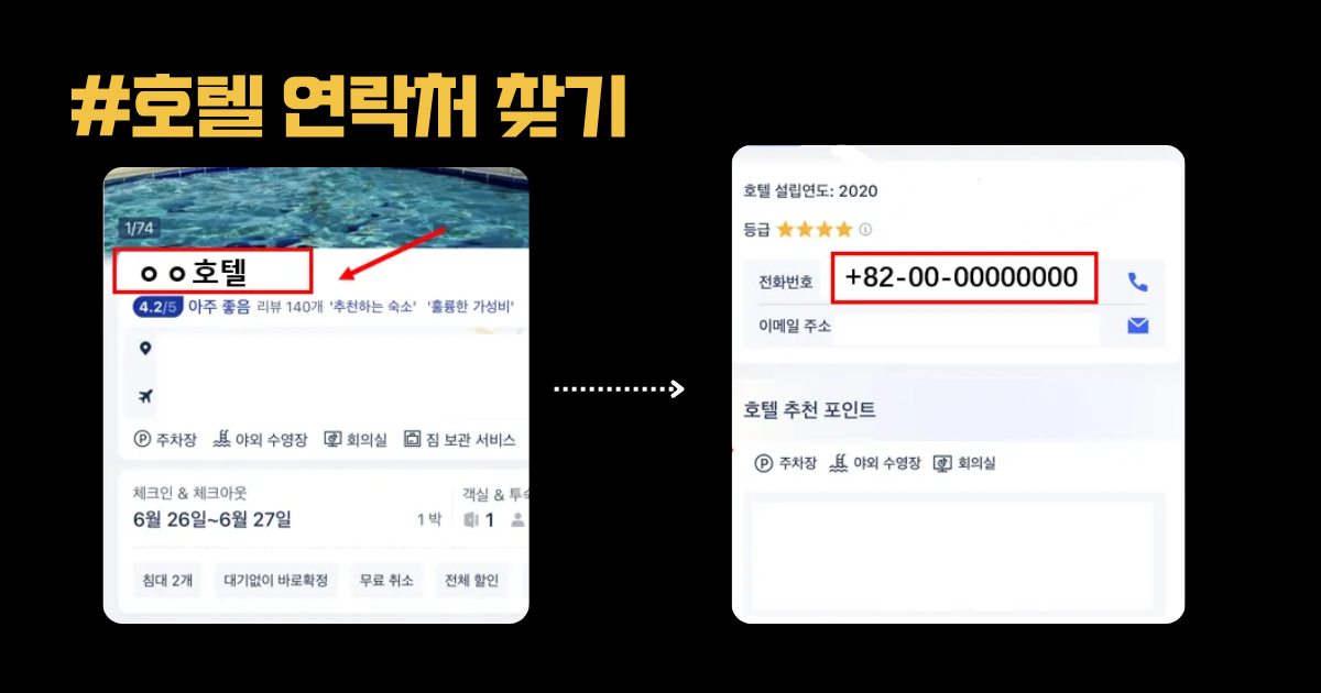 호텔 연락처를 찾기 위해 트립닷컴 예약 페이지 내 추천 포인트를 클릭하여 호텔의 상세정보를 확인한다.